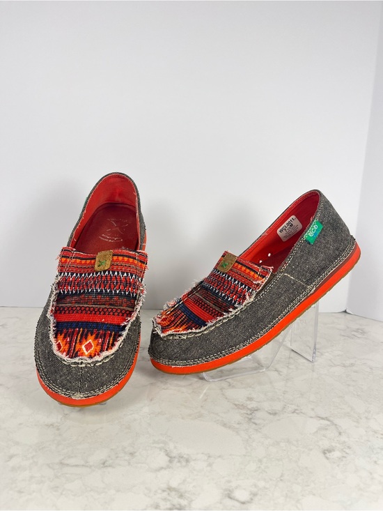 Twisted X Shoes - Twisted X Eco . Gray Slip-On Loafers southwestern serape pattern
